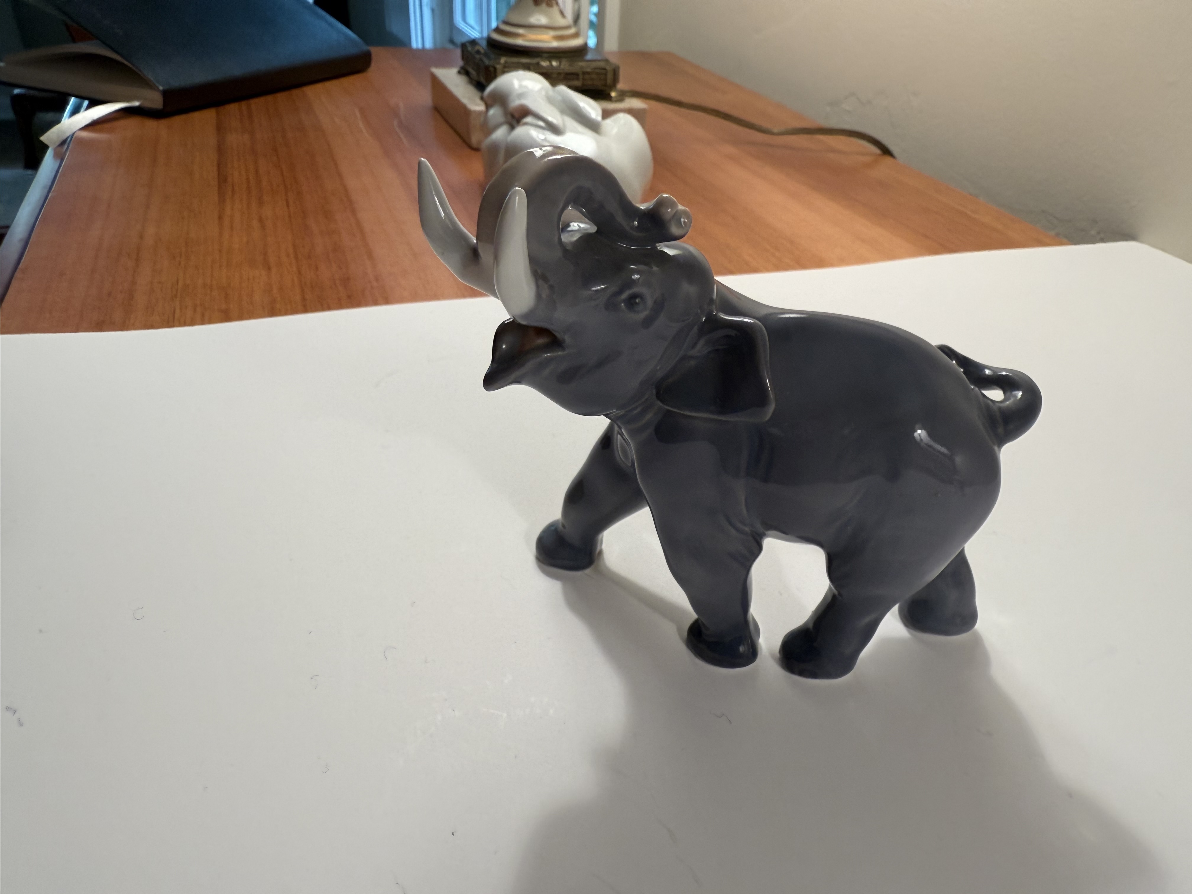 Royal Copenhagen Figurine No. 2998 — Elephant, designed by Knud Kyhn.